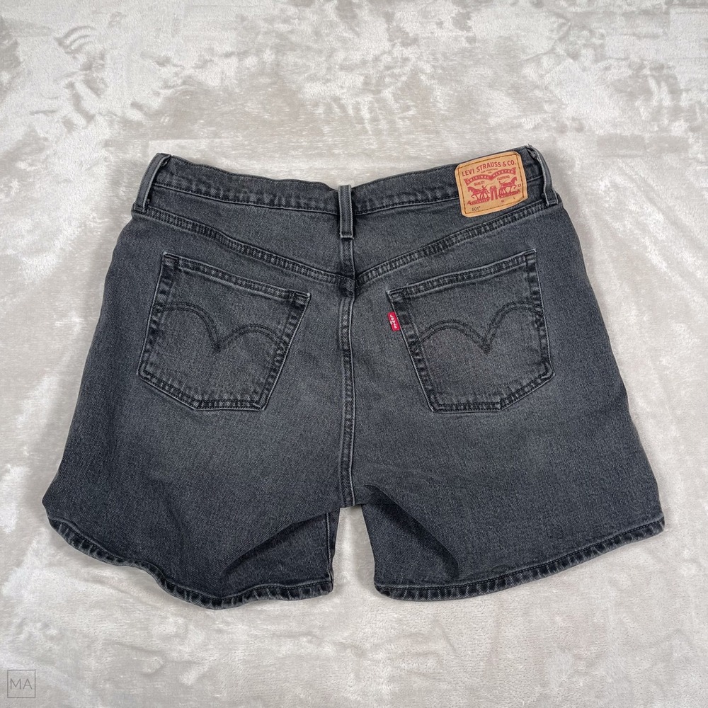 Levi's Women's 501 Shorts Denim Button Fly Casual 34 Gray - Picture 8 of 8